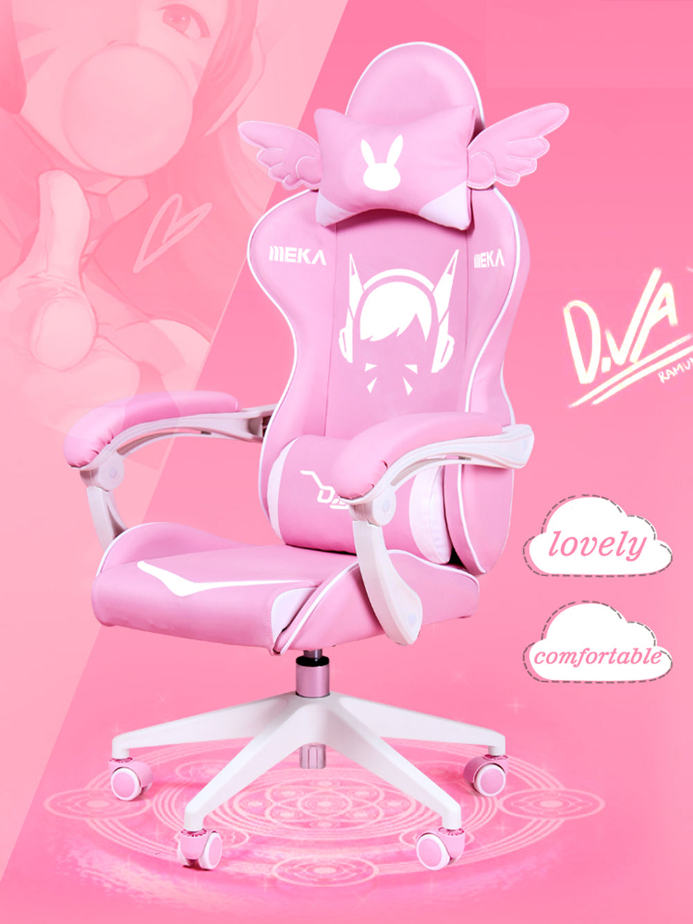 Lovely Chair Pink Chair Gaming Chair Silla Game Girl Chair Live Chair