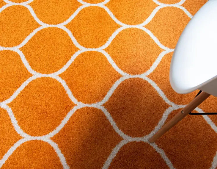 Geometric Rounded Trellis Frieze Rug (Round)