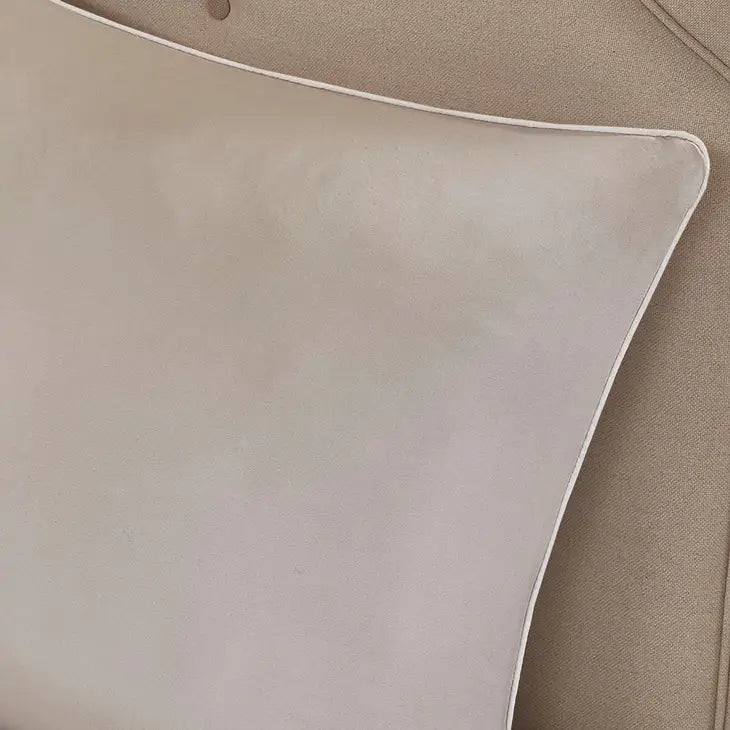 Embroidered Floral 8-Piece Comforter Set, Beige