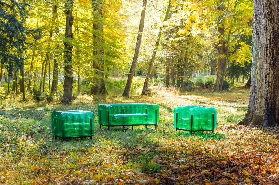 Crystal Green Aluminum and TPU EKO Sofa