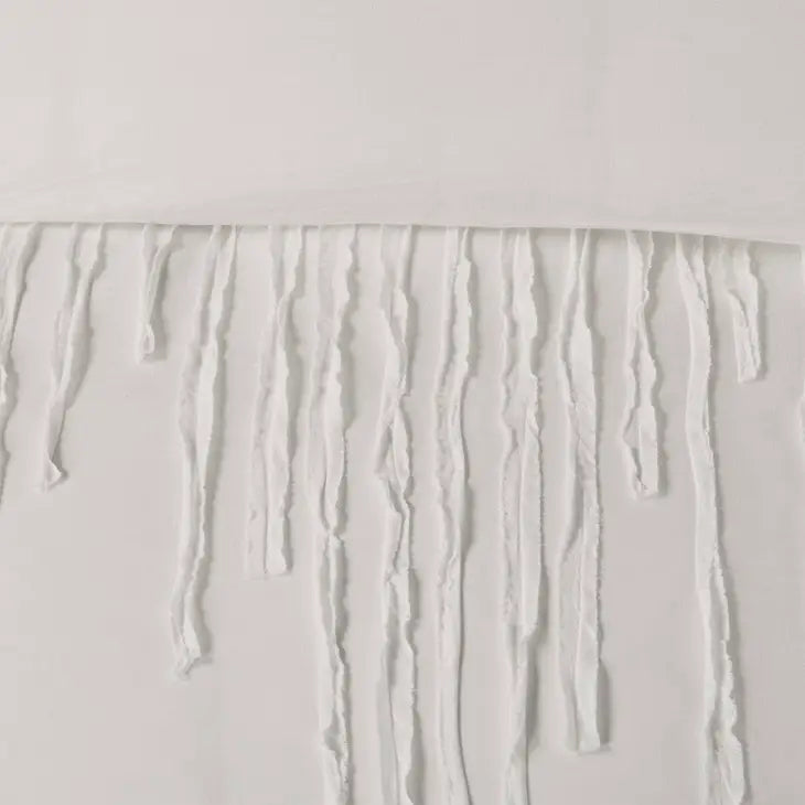 Taping Stripes 5-Piece Comforter or Duvet Cover Set, Ivory