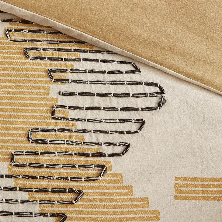 Sable Yellow Geo Tassel Comforter/Duvet Cover Mini Set