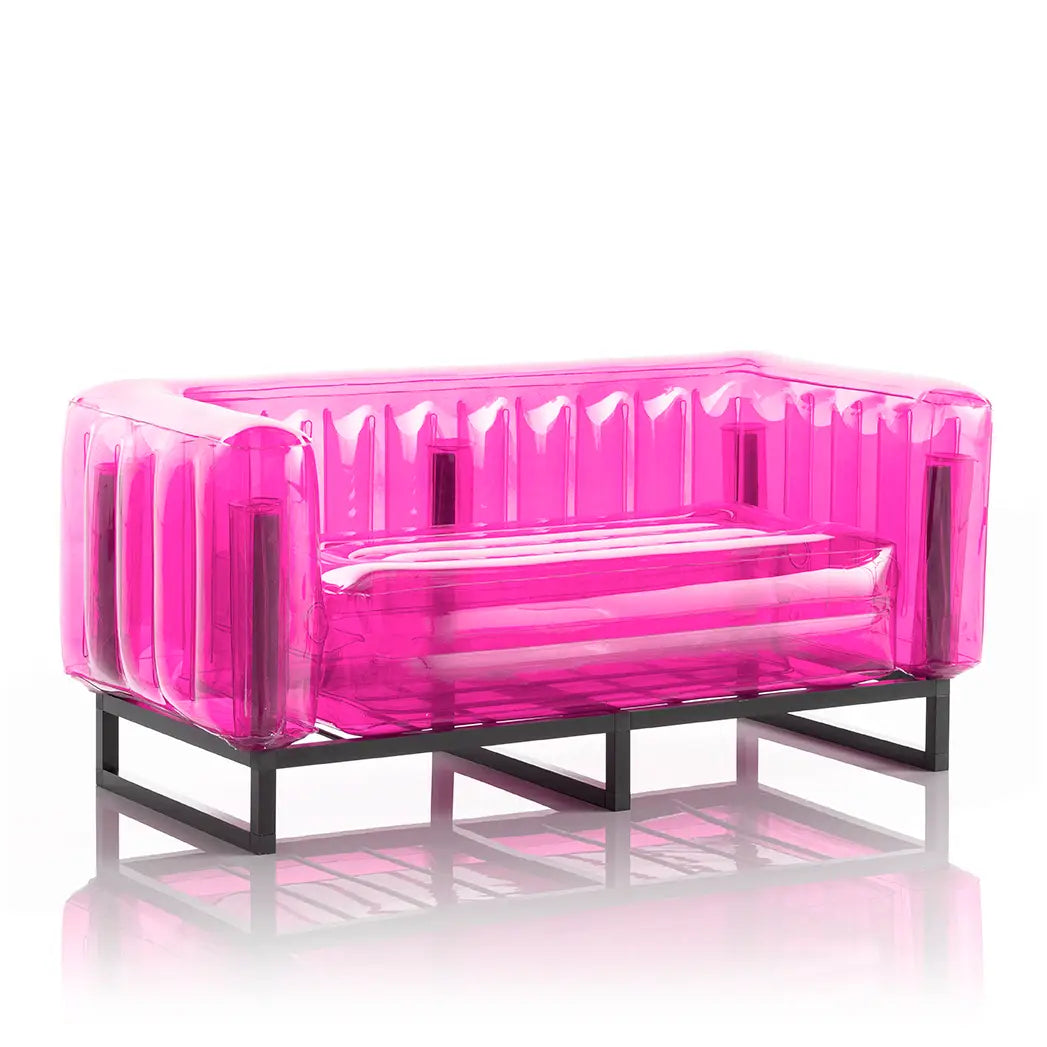 EKO Sofa in Aluminum and TPU Crystal Orange