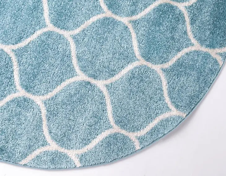 Geometric Rounded Trellis Frieze Rug (Round)