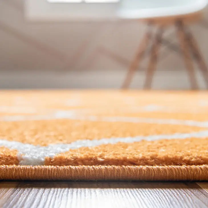 Geometric Rounded Trellis Frieze Rug (Large Rectangular)