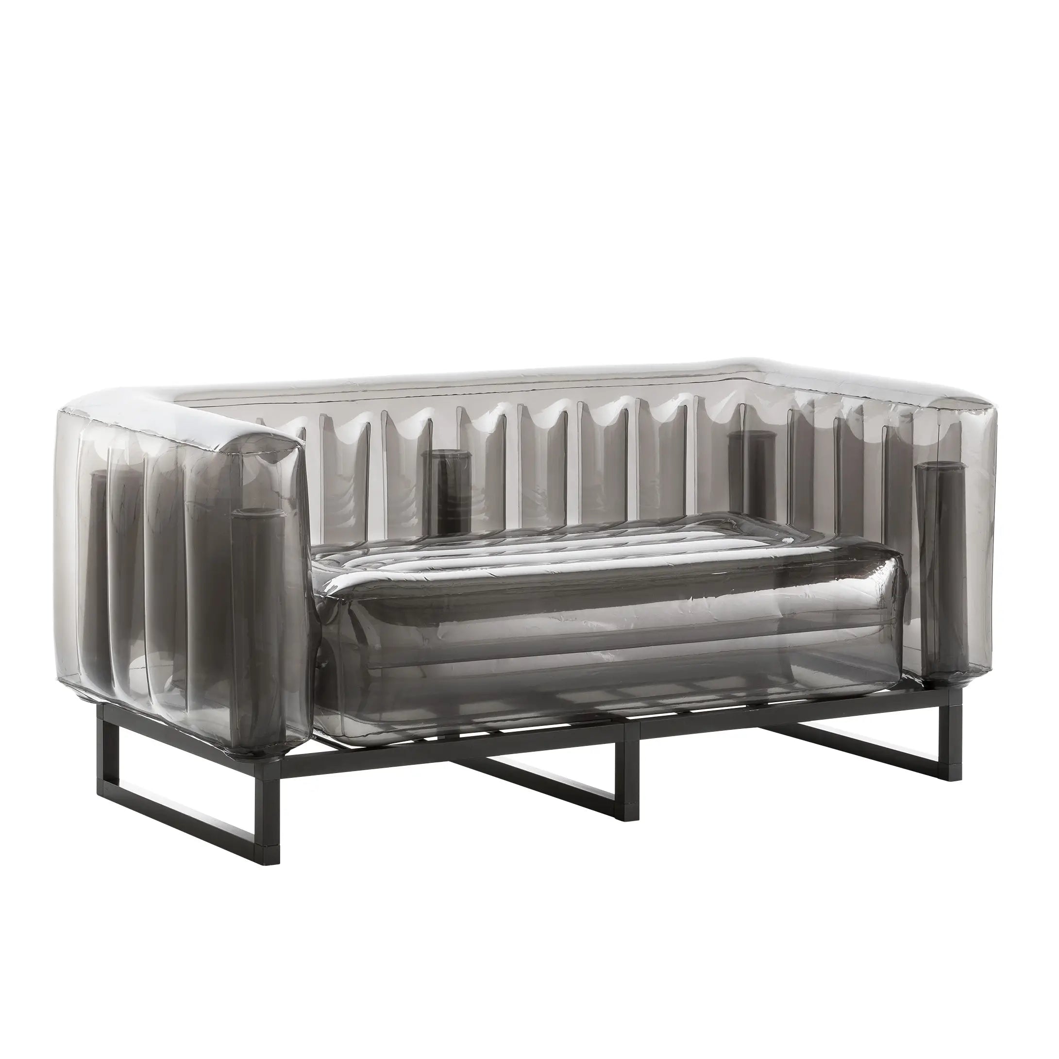 EKO Sofa in Aluminum and TPU Crystal Orange