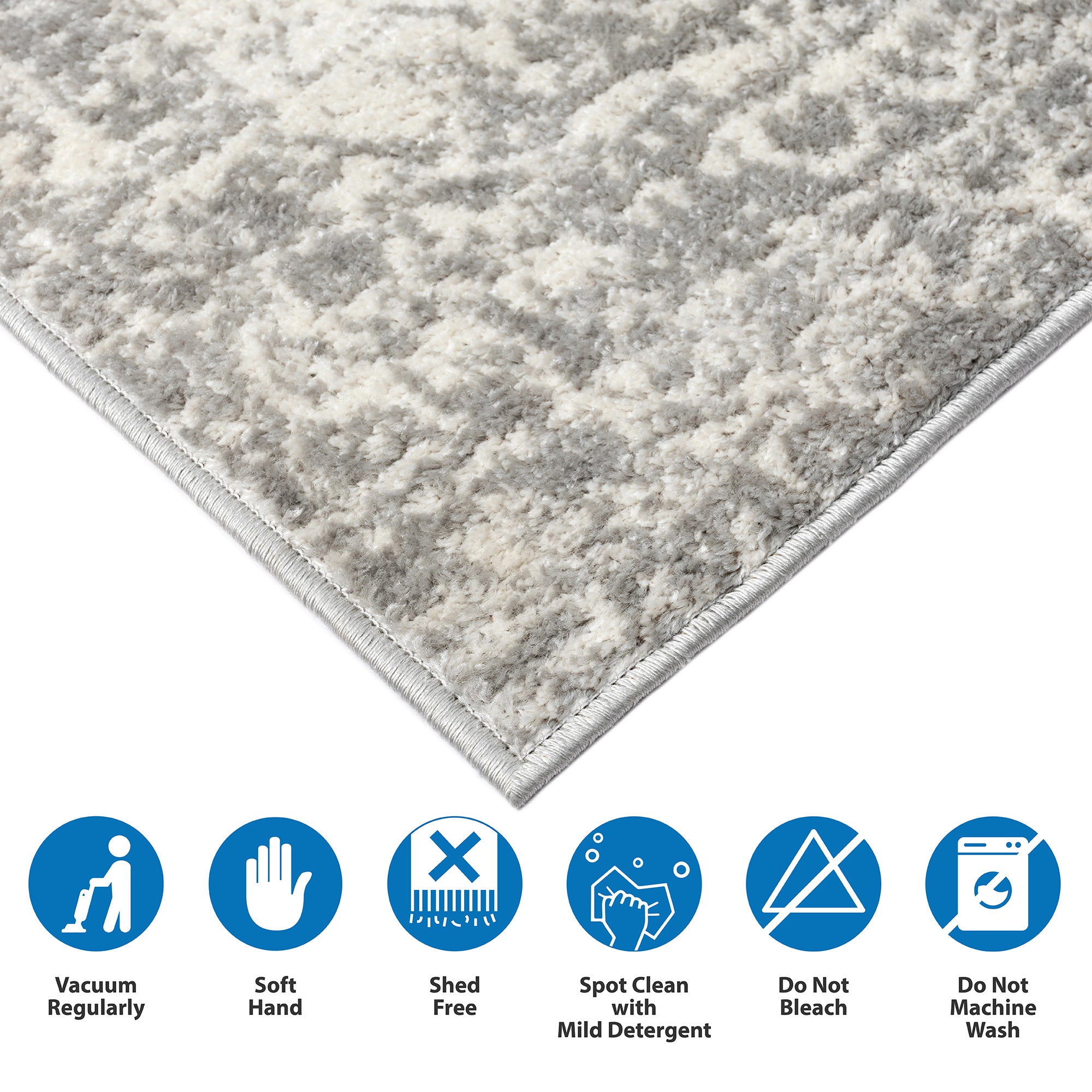 Distressed Medallion Woven Area Rug 5x7