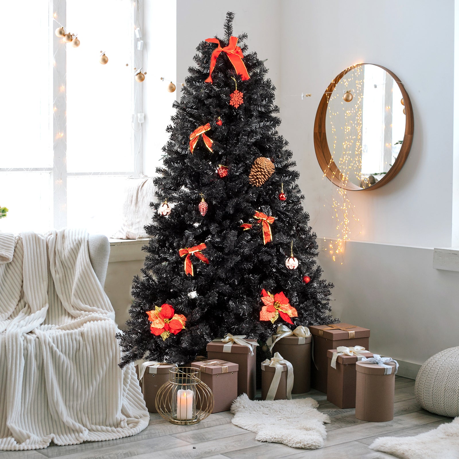 7.5ft Christmas Tree Black
