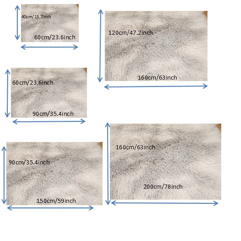Plush Silk Fur Rug for Indoor Bedroom and Living Room - 1pc