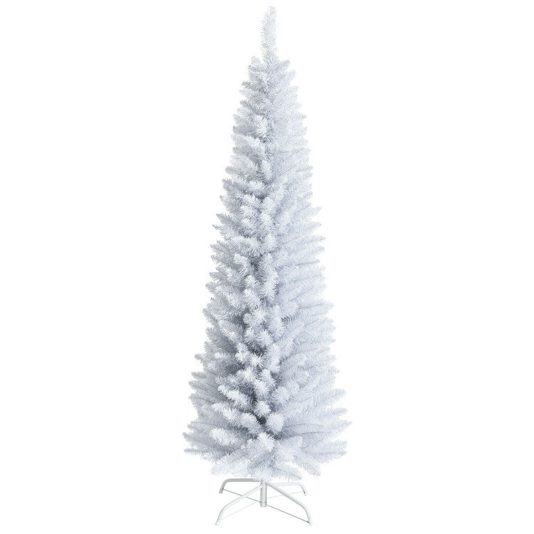 6 Feet Unlit Artificial Christmas Tree with Metal Stand