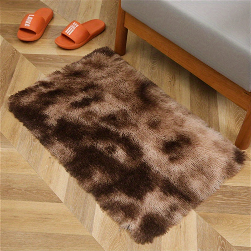 Plush Silk Fur Rug for Indoor Bedroom and Living Room - 1pc