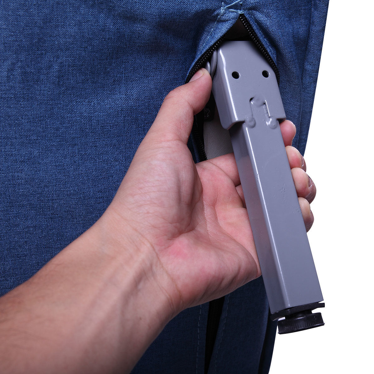 Adjustable Folding Dual-Purpose Lounge Chair Sofa Bed Recliner Gray