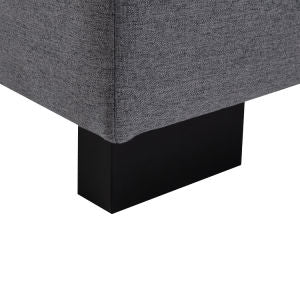 Upholstery Sleeper Sectional Sofa with Double Storage Spaces 2 Tossing Cushions - Grey