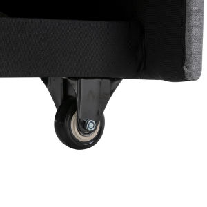 Upholstery Sleeper Sectional Sofa with Double Storage Spaces 2 Tossing Cushions - Grey