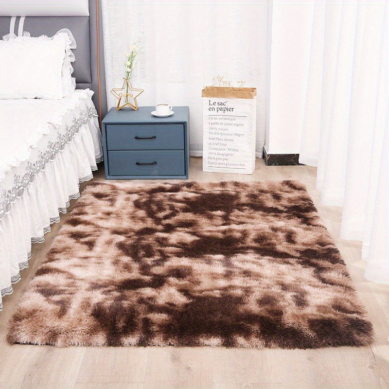 Plush Silk Fur Rug for Indoor Bedroom and Living Room - 1pc
