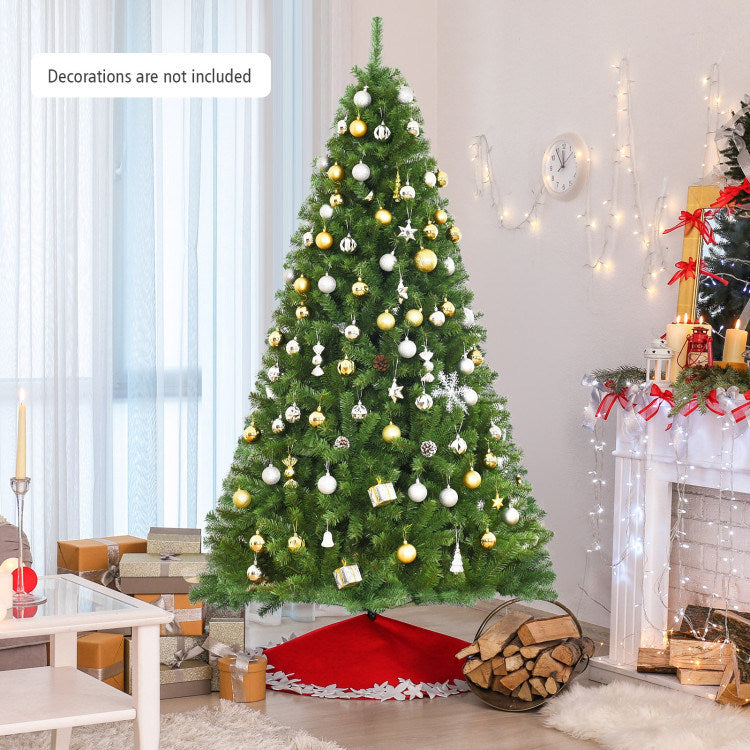 6/7.5/9ft Premium Artificial Hinged PVC Christmas Tree with Metal Stand