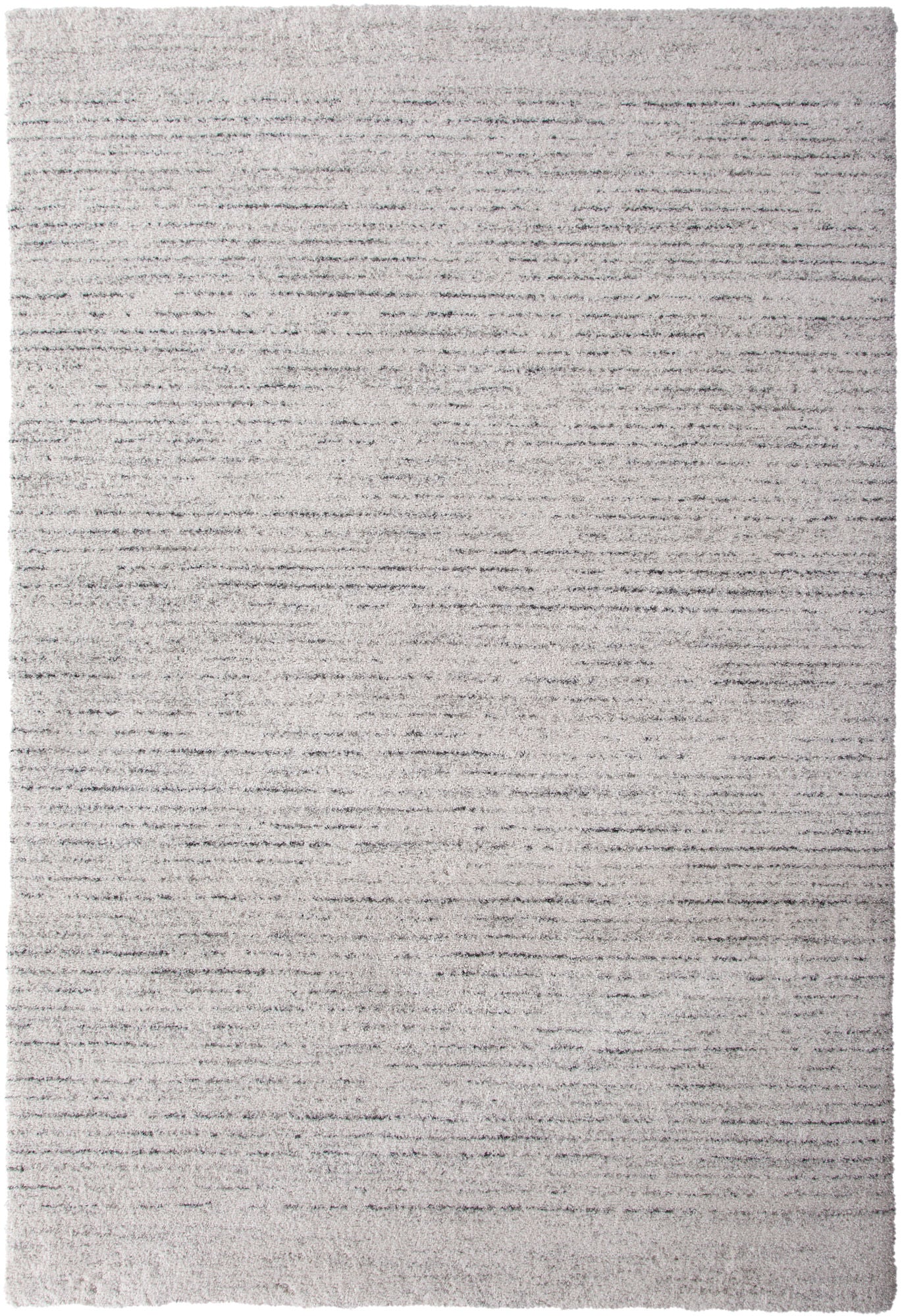 Ivory/ Charcoal Stripe Area Rug 5x8