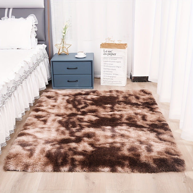 Plush Silk Fur Rug for Indoor Bedroom and Living Room - 1pc
