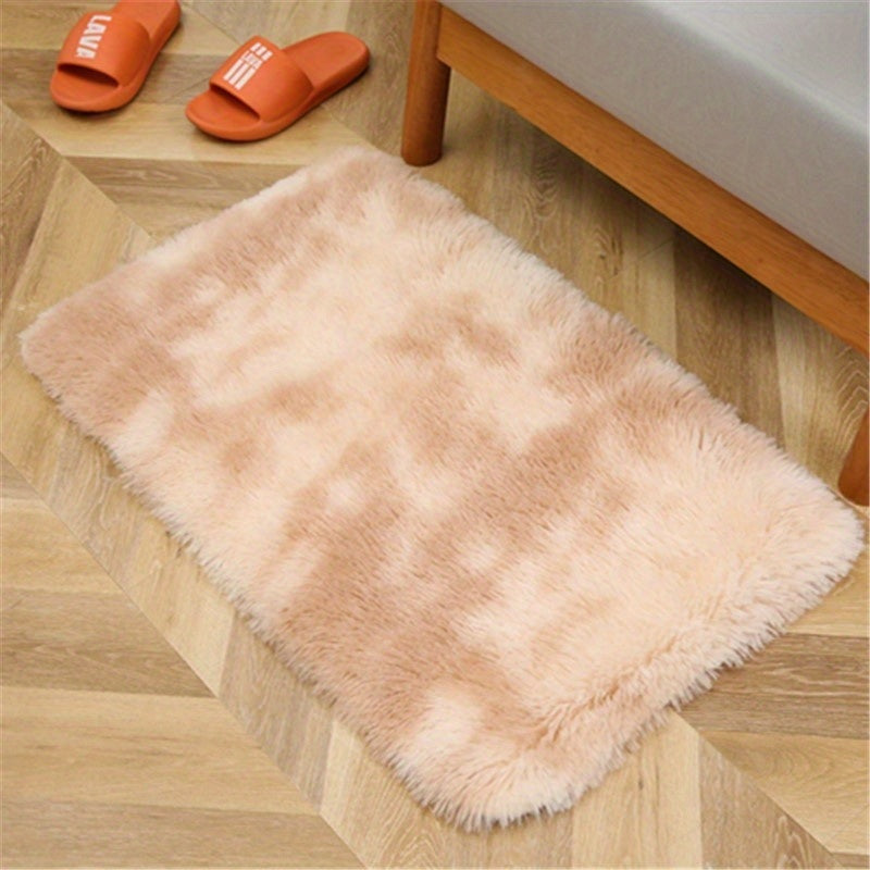 Plush Silk Fur Rug for Indoor Bedroom and Living Room - 1pc