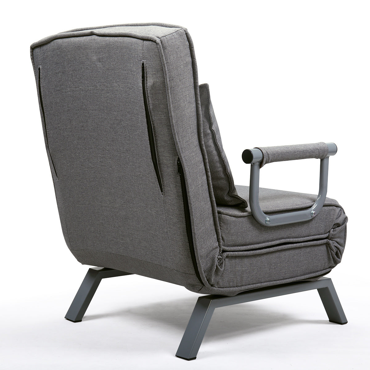 Adjustable Folding Dual-Purpose Lounge Chair Sofa Bed Recliner Gray