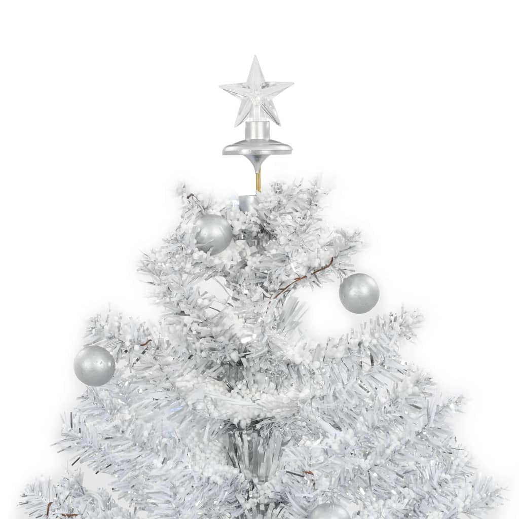 Snowing Christmas Tree with Umbrella Base White 29.5"