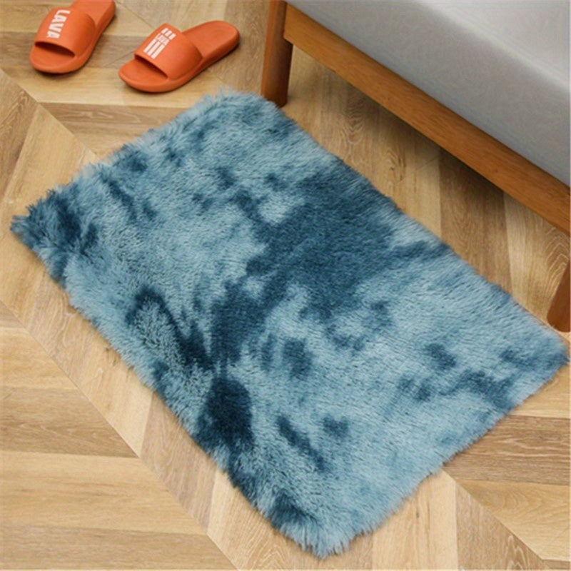 Plush Silk Fur Rug for Indoor Bedroom and Living Room - 1pc