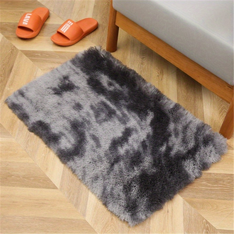 Plush Silk Fur Rug for Indoor Bedroom and Living Room - 1pc