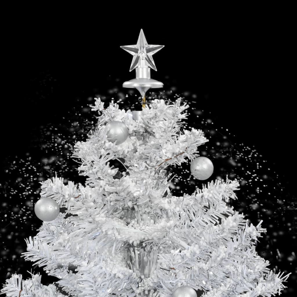Snowing Christmas Tree with Umbrella Base White 29.5"