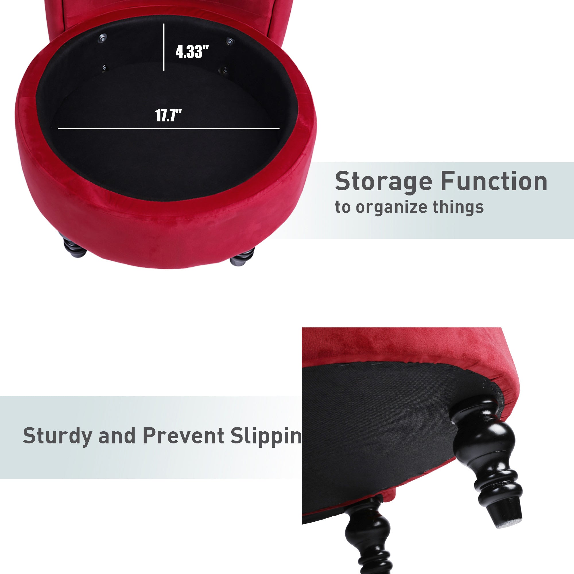 Royal Velvet High Back Armless Chair