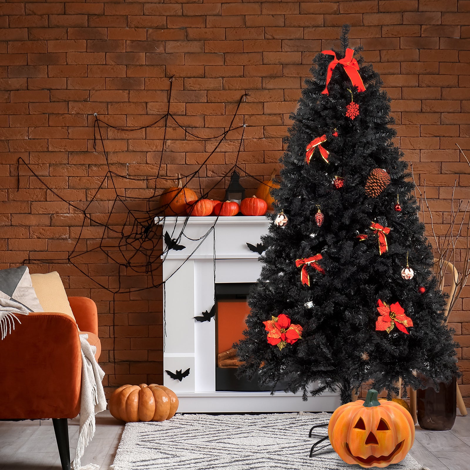 7.5ft Christmas Tree Black
