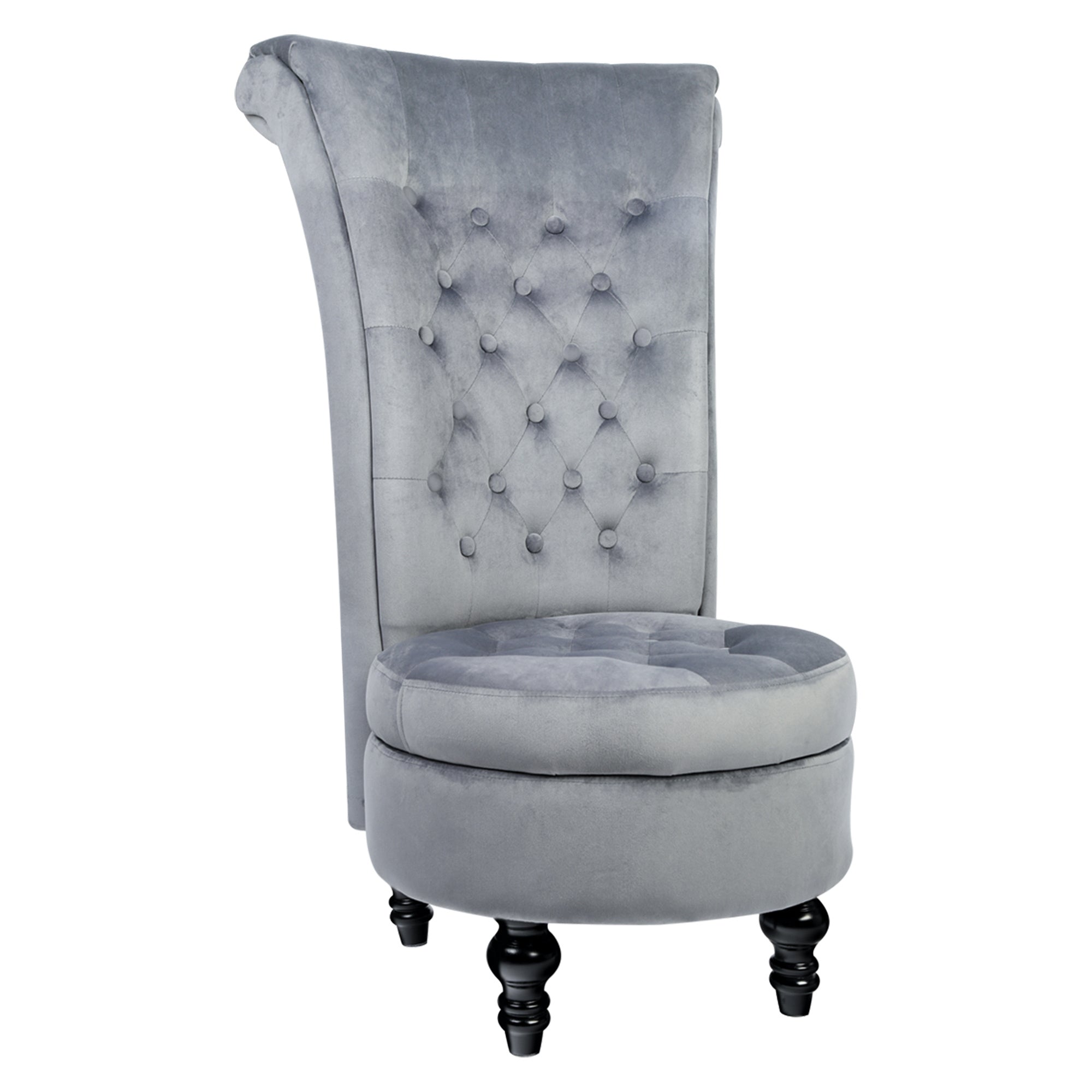 Royal Velvet High Back Armless Chair