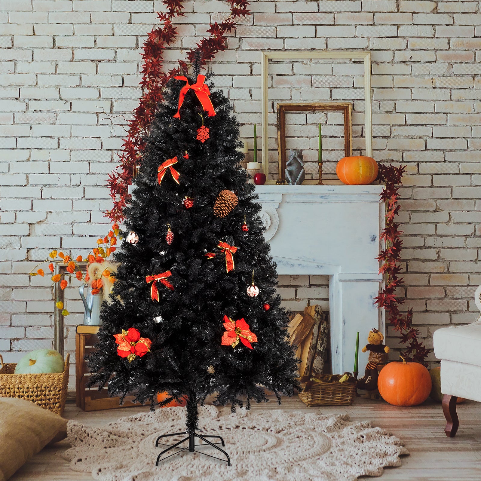 7.5ft Christmas Tree Black
