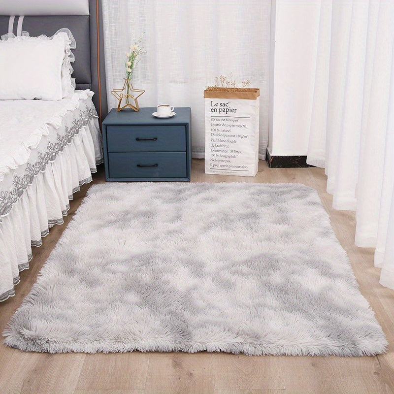 Plush Silk Fur Rug for Indoor Bedroom and Living Room - 1pc