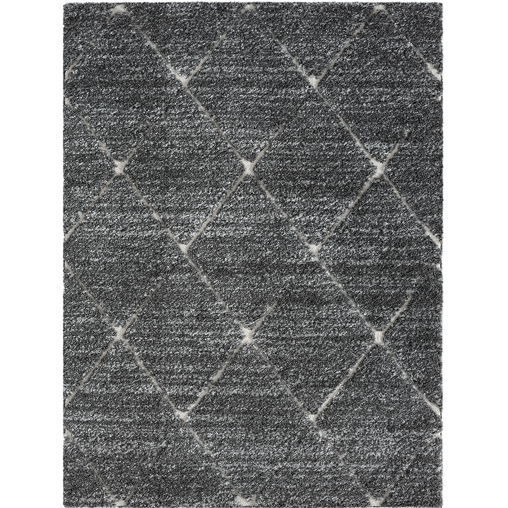 Sophie Talas Trellis Area Rug in Grey and Cream 5' W x 7' L