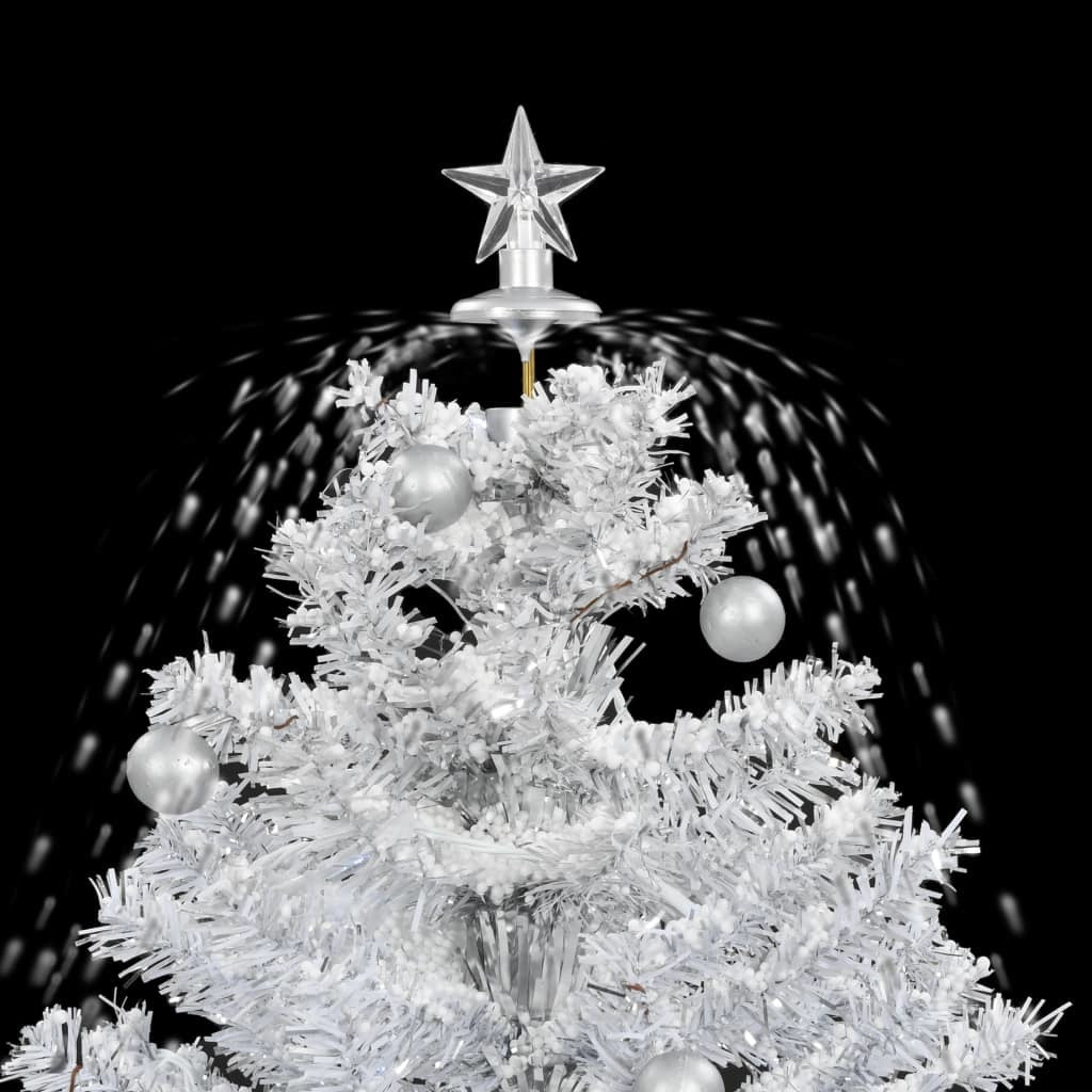 Snowing Christmas Tree with Umbrella Base White 29.5"