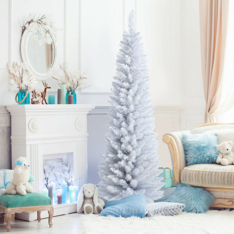 6 Feet Unlit Artificial Christmas Tree with Metal Stand