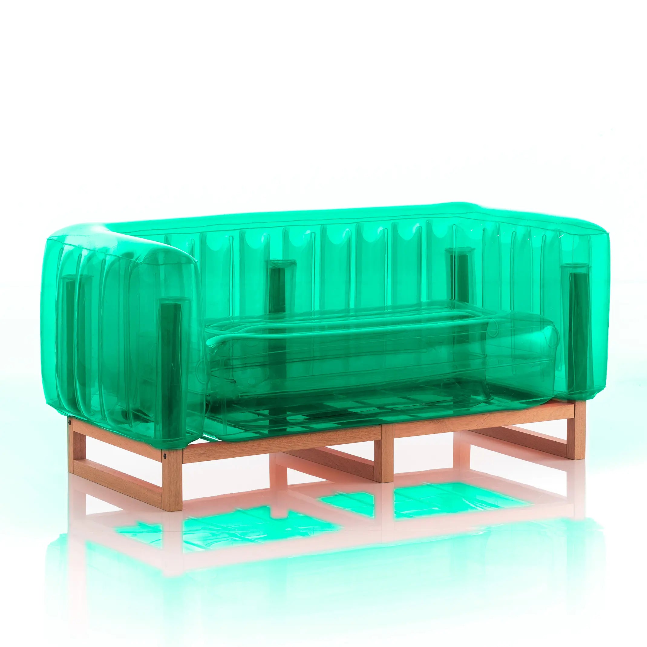 EKO Sofa in Aluminum and TPU Crystal Orange