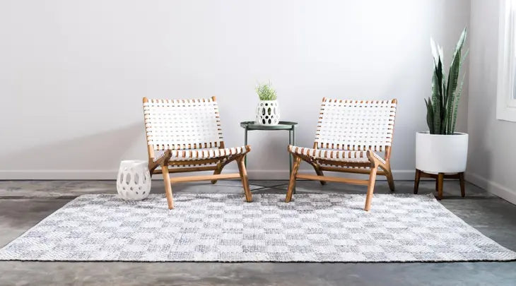 Checkered Chindi Cotton Rug