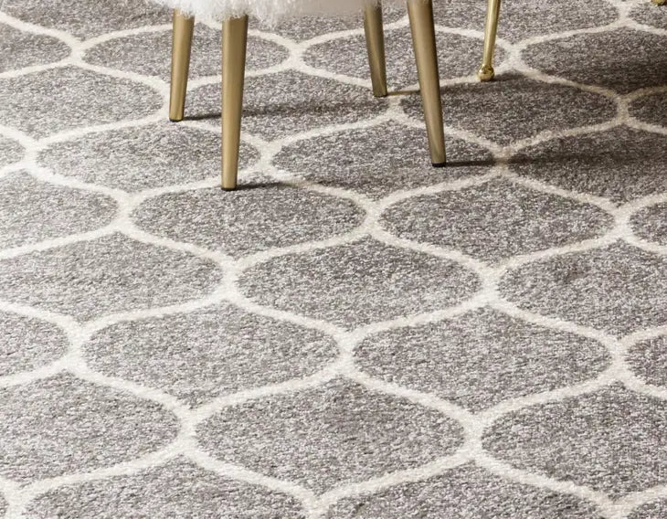 Geometric Rounded Trellis Frieze Rug (Round)