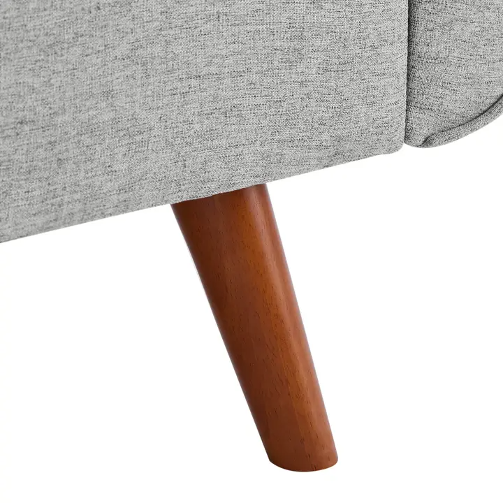 Homy Casa Dark Gray Linen Sofa – 500LBS Heavy-Duty, Solid Wood Frame, Modern Upholstered Couch with Under-Seat Storage