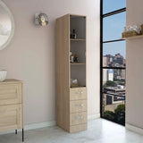 Magna Linen Cabinet, Light Pine/White