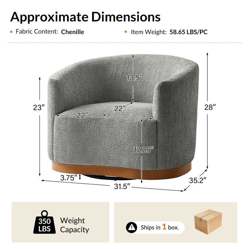 Alva Swivel Armchair