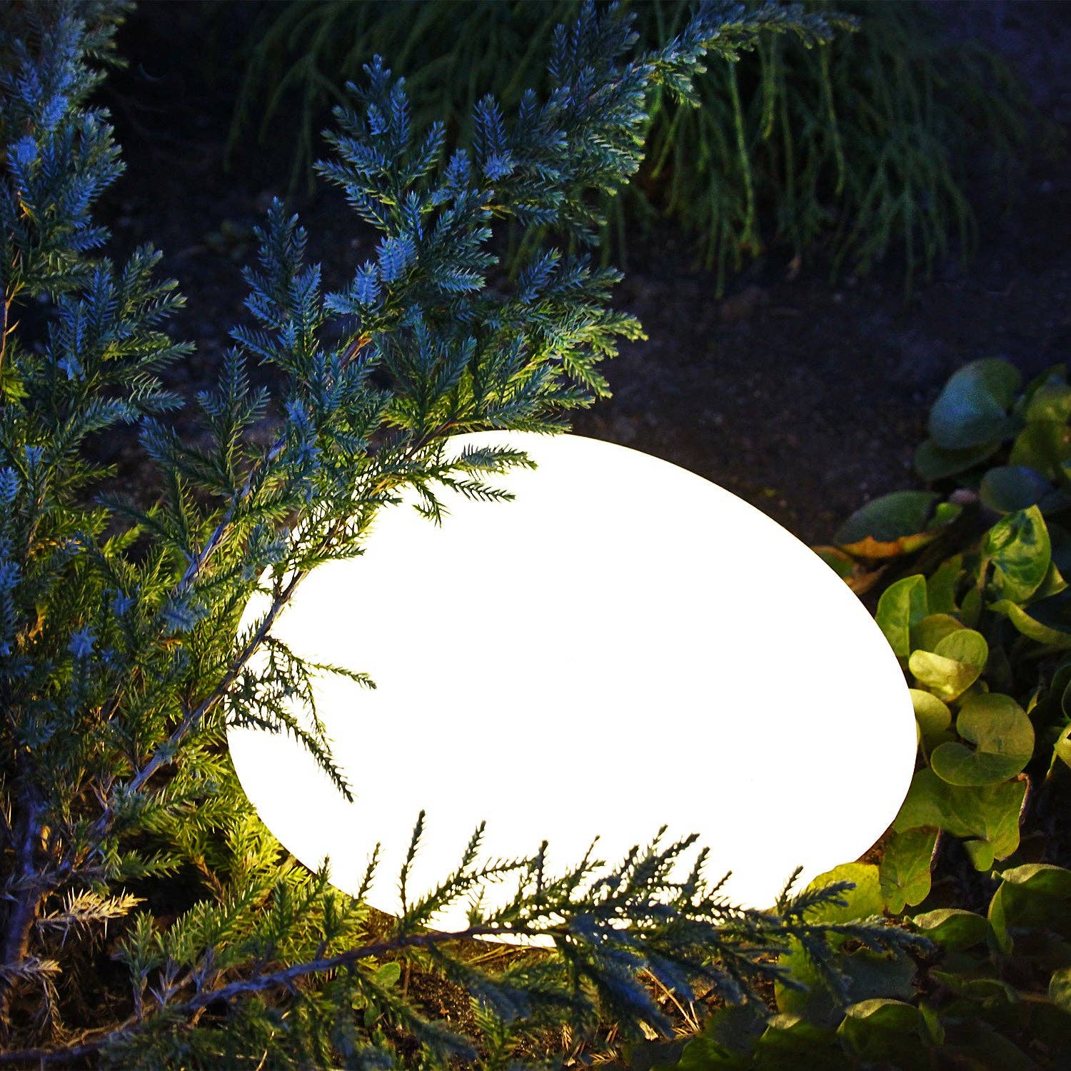 Ethereal RGB Color-Changing LED Garden Stone - Waterproof Outdoor Landscape Pebble Light