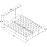 White Upholstered Queen Platform Bed