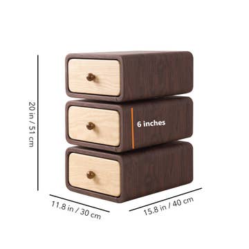 360° Rotatable Solid Wood Nightstand with 3 Drawers – Smart Space-Saving End Table, Swivel Accent Side Table for Bedroom & Living Room