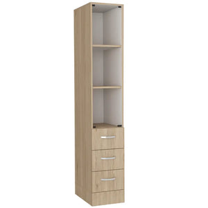Magna Linen Cabinet, Light Pine/White