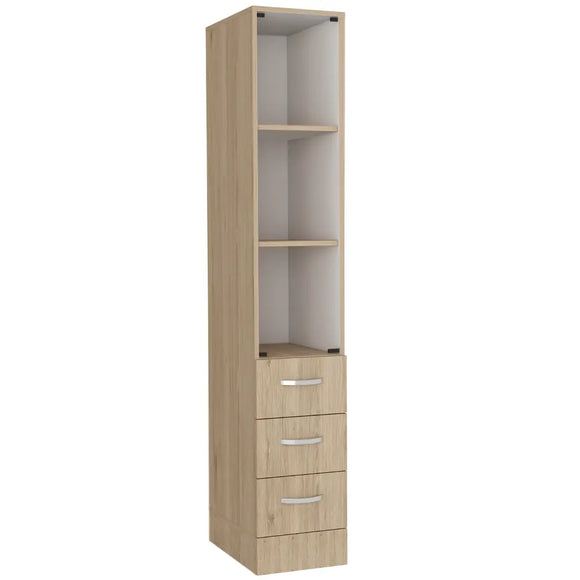 Magna Linen Cabinet, Light Pine/White