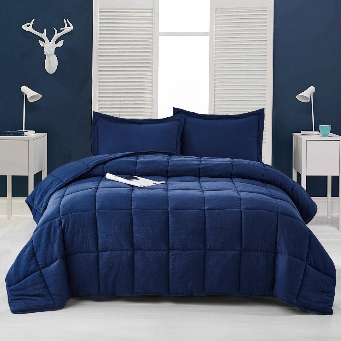 All Season Chic Prewashed Fabric Down Alternative Comforters