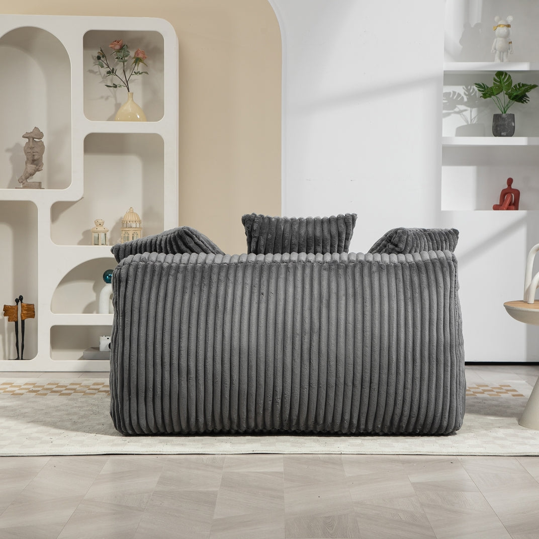Convertible Sofa Bed with Adjustable Backrest-Grey/Green