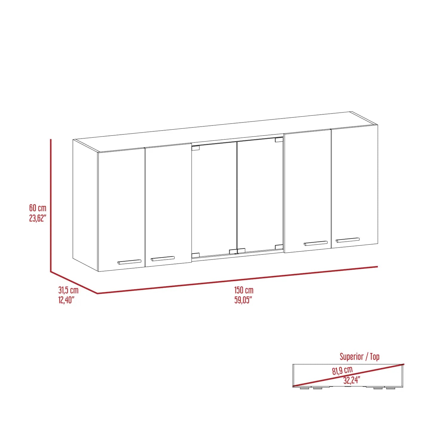 Tigard 2 Piece Kitchen, White/ Light Oak